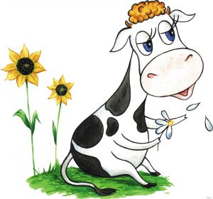 детские стихи про корову и быка