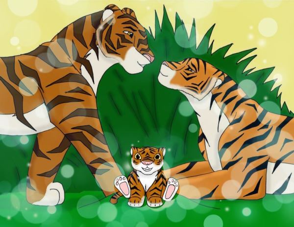 Поздравления маме и папе с Новым Годом тигра
