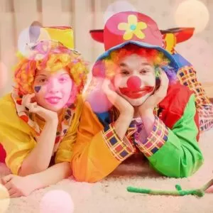 Клоуны Кеша и Ксюша на детском дне рождения 6-10 лет