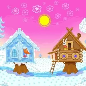 Новогодняя сказка «Заюшкина избушка» — в японском стиле